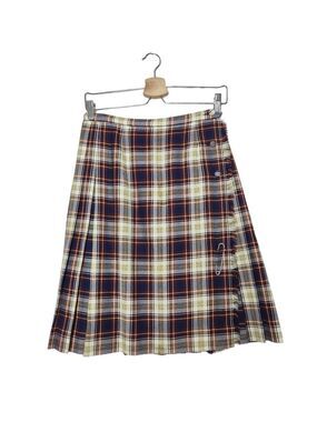 𝅺VINTAGE 100% Wool Kilt Skirt Small